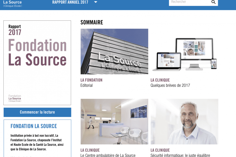 Le rapport annuel de la Fondation La Source 2017 est en ligne!